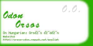odon orsos business card