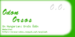 odon orsos business card